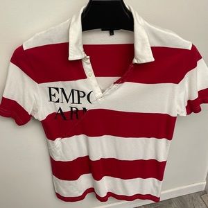 Vintage 1990 Emporio Armani Mens cropped fitted polo